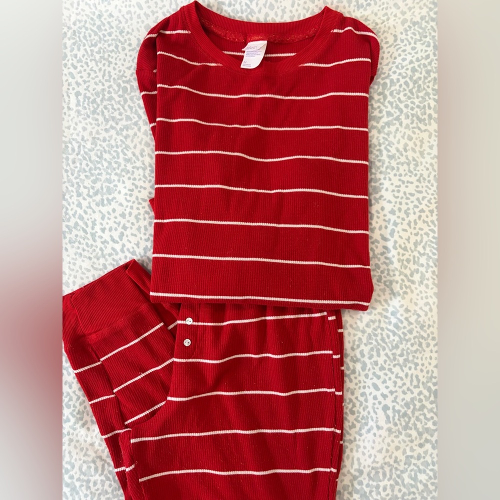 Stars Above Red and White Striped Pajama Set